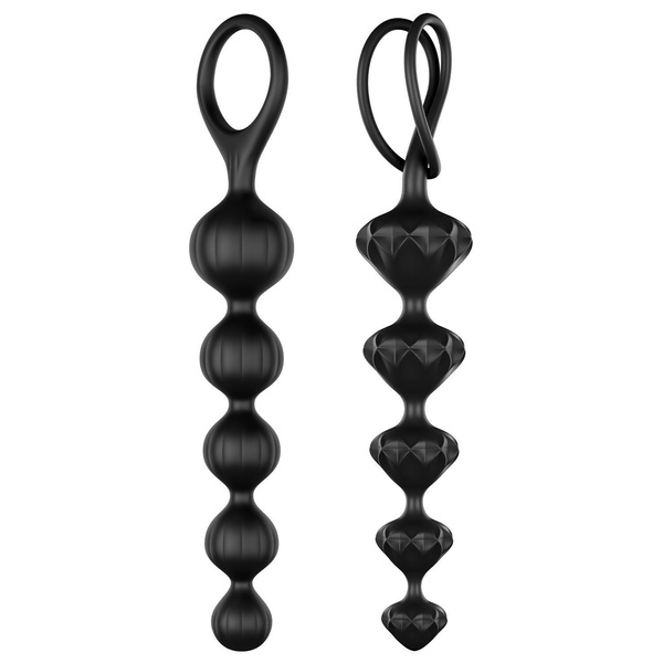 Набір анальних намистин Satisfyer Beads Black (відкритий замок) SO2740-R фото