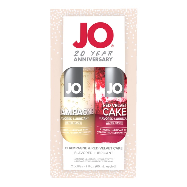 Набор вкусовых смазок System JO Champagne & Red Velvet Cake (2×60 мл), Limited Edition SO7117 фото