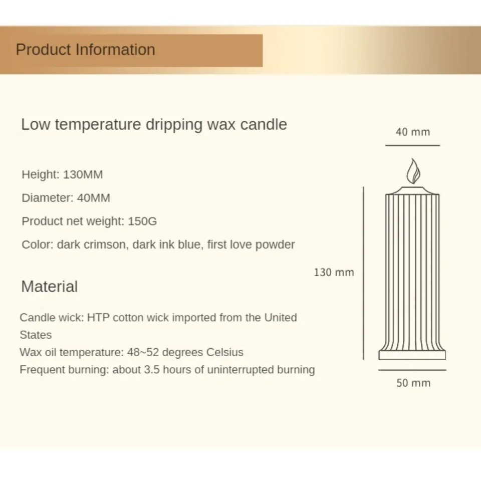 Свічка низькотемпературна рожева Low temperature wax candle 150 г U62916 фото