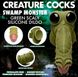 Creature Cocks Swamp Green Scaly Silicone Dildo - фантазійний фалоімітатор, 23.9х5 см (зелений) XRAH055 фото 7