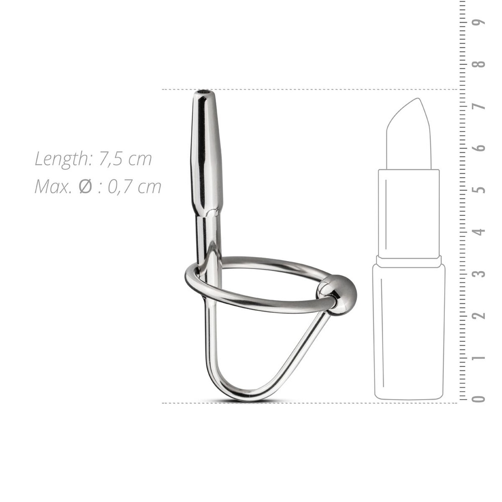 Уретральний стимулятор Sinner Gear Unbendable – Sperm Stopper Hollow Ring, 2 кільця (2,5 см та 3 см) SO4581 фото
