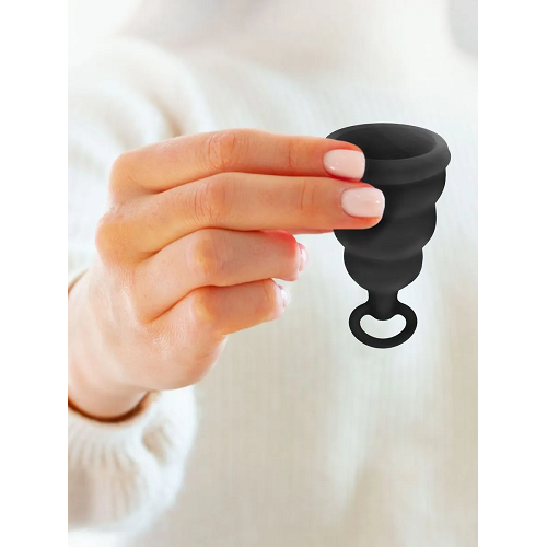Gvibe Gcup Black силіконова менструальна чаша із захистом від протікання, 5 мл (чорний) FT10592 фото