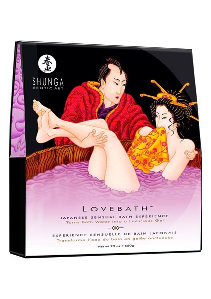 Гель для ванны Shunga LOVEBATH – Sensual Lotus 650 г, делает воду ароматным желе со SPA-эффектом SO2545 фото