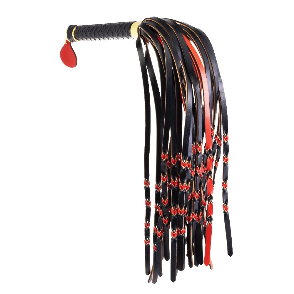 Флоггер LOCKINK SEVANDA Red & Black Braided Tail Flogger SX0876 фото