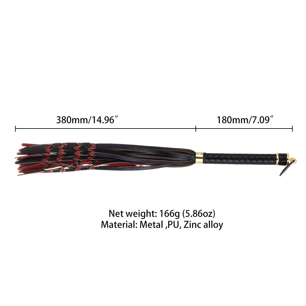 Флоггер LOCKINK SEVANDA Red & Black Braided Tail Flogger SX0876 фото