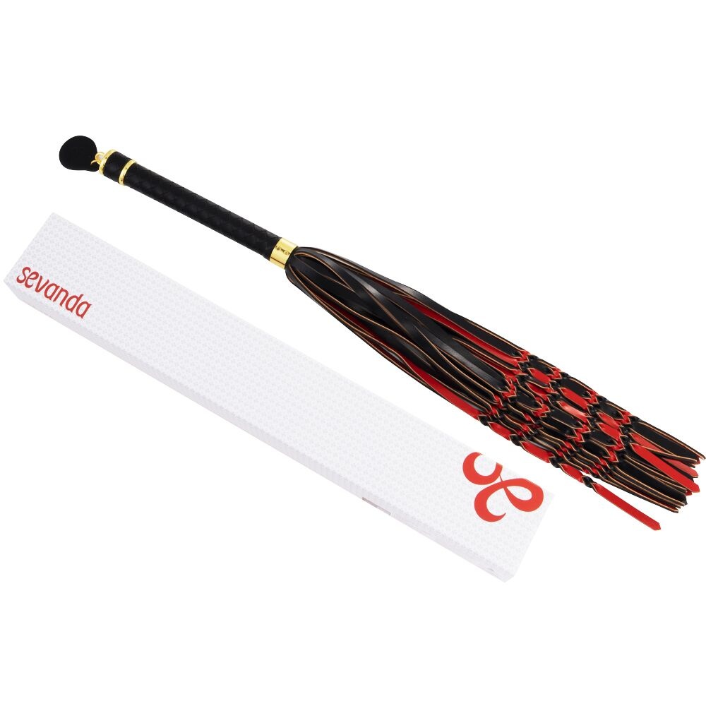 Флогер LOCKINK SEVANDA Red & Black Braided Tail Flogger SX0876 фото