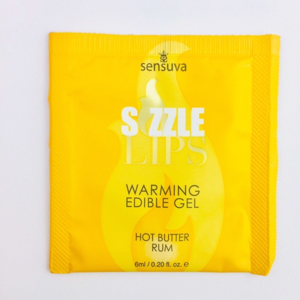 Пробник массажного геля Sensuva - Sizzle Lips Butter Rum (6 мл) SO1218 фото