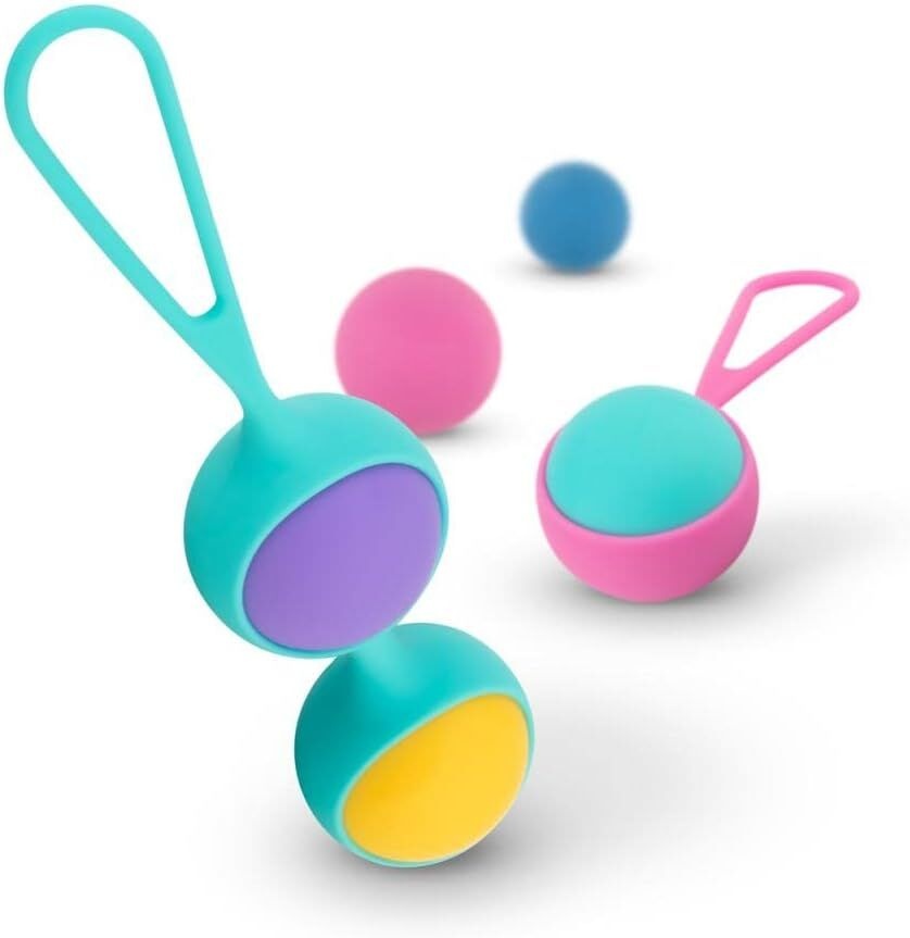 Набір вагінальних кульок PMV20: Vita – Kegel Ball Set, маса 40, 50, 60 г, два тримачі SO8896 фото