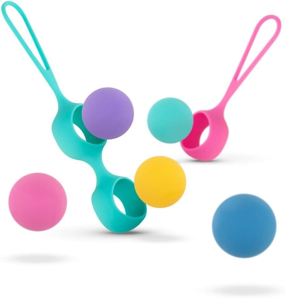 Набір вагінальних кульок PMV20: Vita – Kegel Ball Set, маса 40, 50, 60 г, два тримачі SO8896 фото