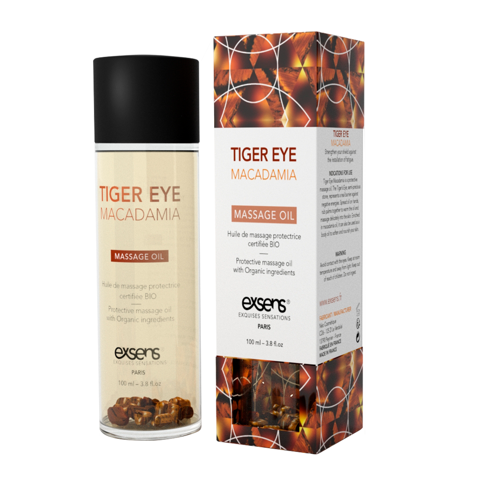 Массажное масло EXSENS Tiger Eye Macadamia (защита с тигровым глазом) 100мл, натуральное SO2379 фото