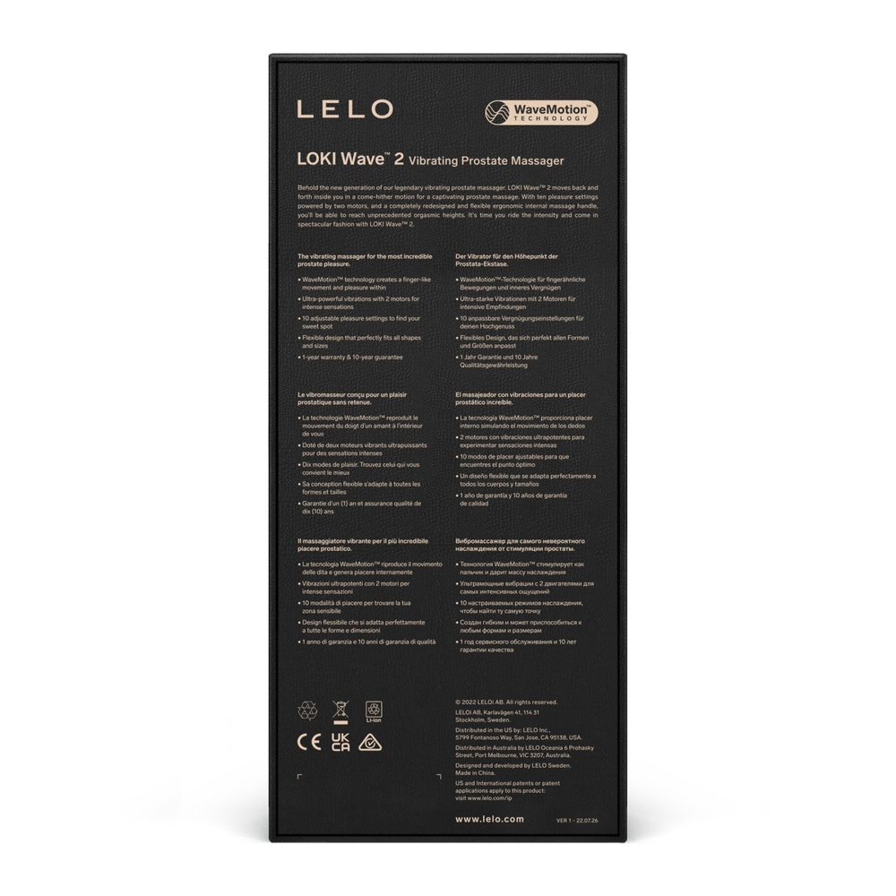 Массажер простаты LELO Loki Wave 2 Black, 2 мотора, манящее движение + вибрация SO8087 фото