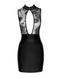 Сукня вінілова F241 Noir Handmade Short dress with powerwetlook skirt and tulle top, розмір L NR08465 фото 4