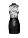 Сукня вінілова F241 Noir Handmade Short dress with powerwetlook skirt and tulle top, розмір L NR08465 фото 5