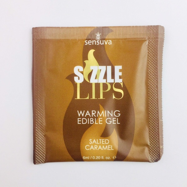 Пробник массажного геля Sensuva - Sizzle Lips Salted Caramel (6 мл) SO3379 фото