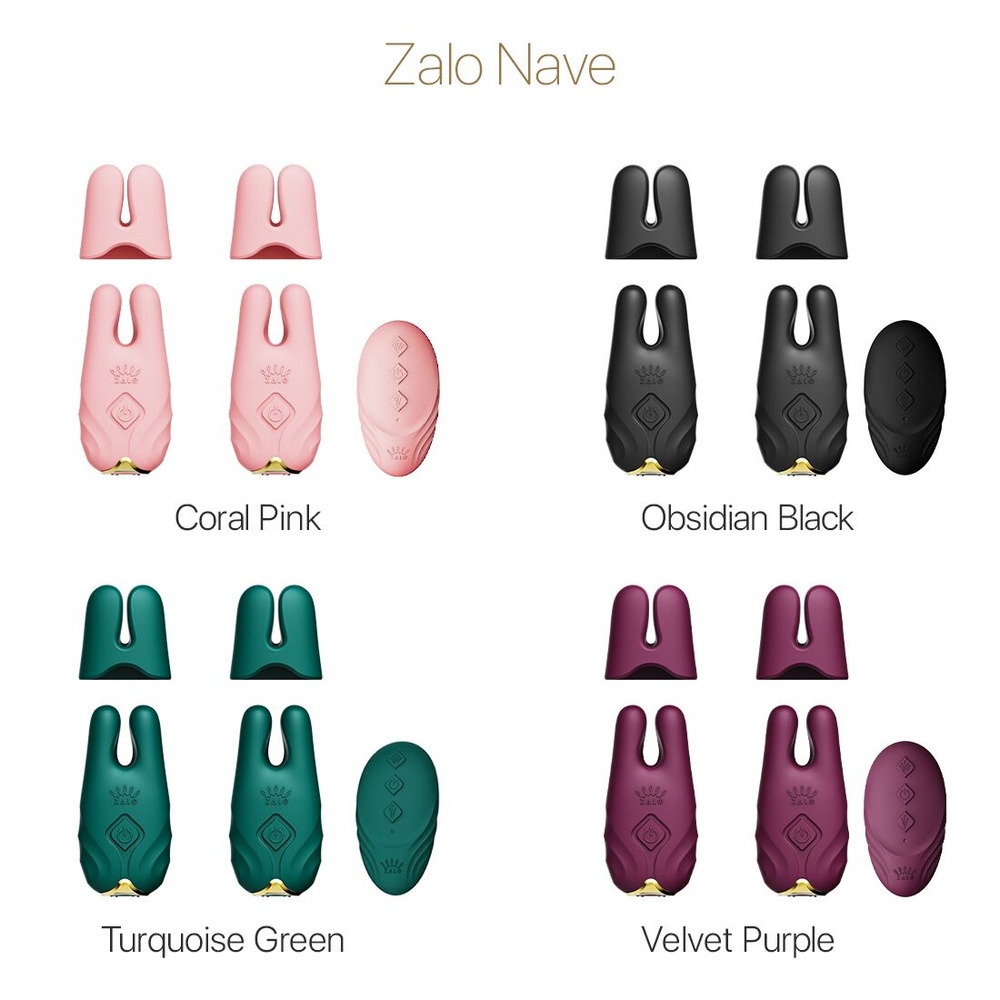 Смарт-вибратор для груди Zalo - Nave Coral Pink, пульт ДУ, работа через приложение SO7491 фото