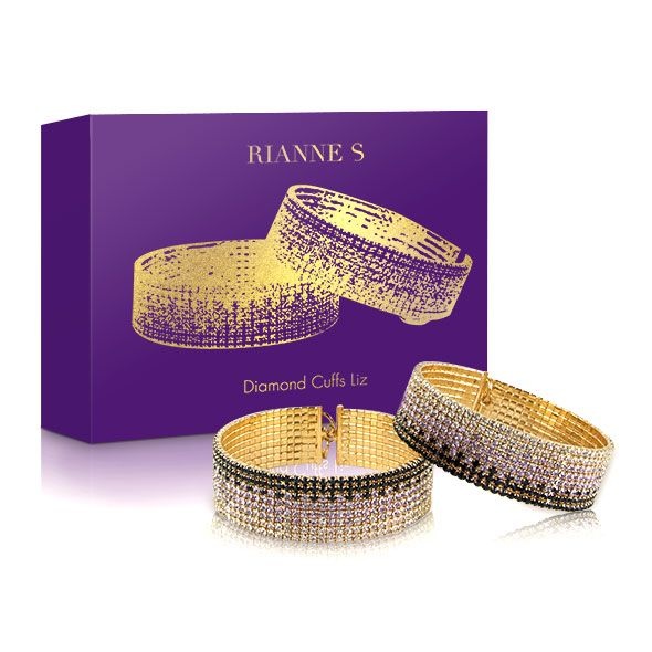 Лакшері наручники-браслети із кристалами Rianne S: Diamond Cuffs, подарункова упаковка SO3873 фото