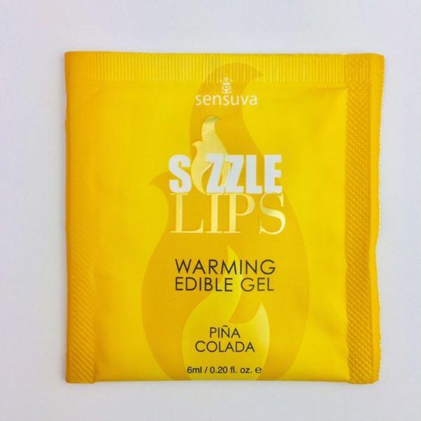 Пробник массажного геля Sensuva - Sizzle Lips Pina Colada (6 мл) SO3378 фото