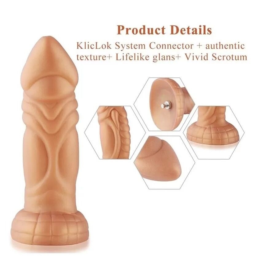 Силіконовий дилдо Hismith Slightly Curved Silicone Dildo Monster Series SO9960 фото