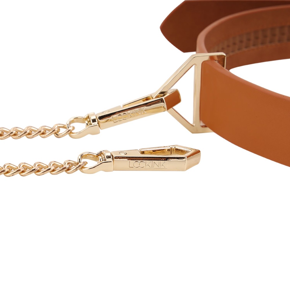 Повідець LOCKINK Tied Collar with Leash Set - Brown SX0828 фото