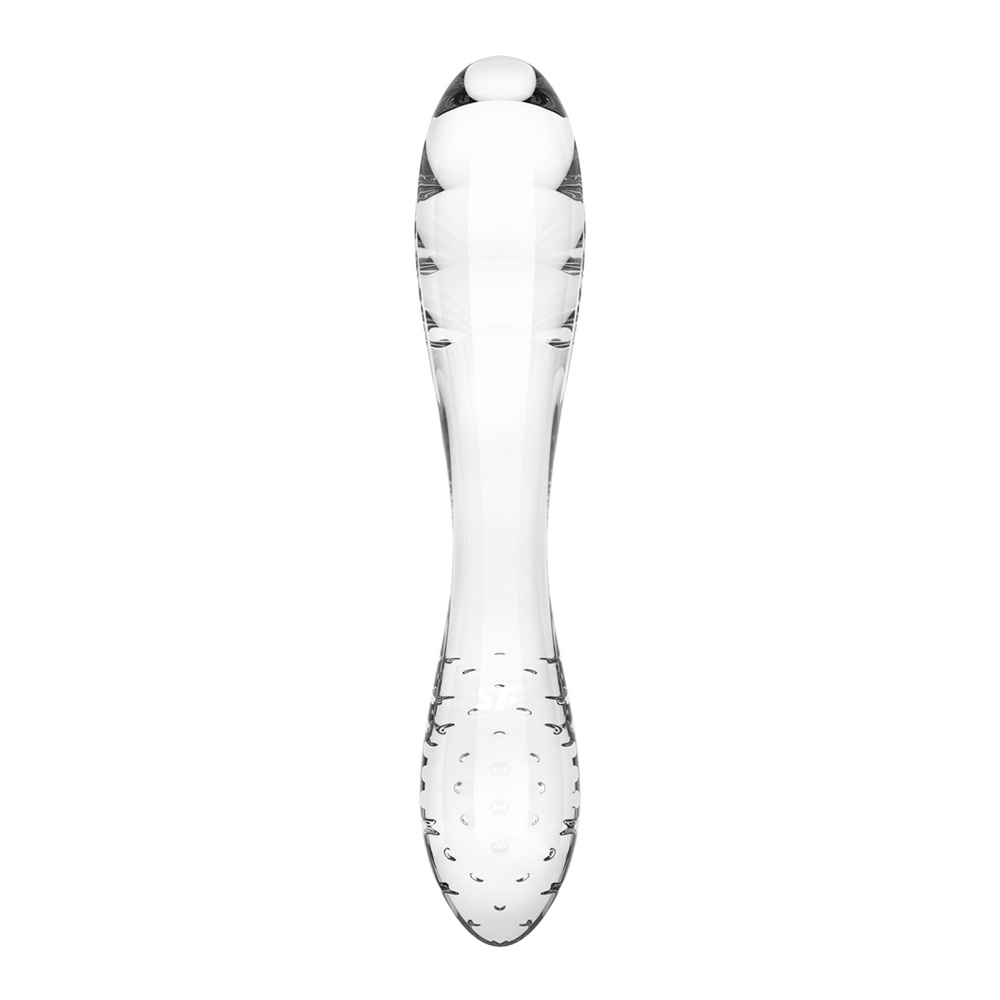 Двосторонній скляний дилдо Satisfyer Dazzling Crystal 1 Transparent, дуже міцний, без стопера SO8785 фото