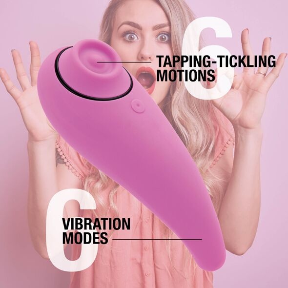 Пульсатор для клітора плюс вібратор FeelzToys - FemmeGasm Tapping & Tickling Vibrator Pink SO4579 фото