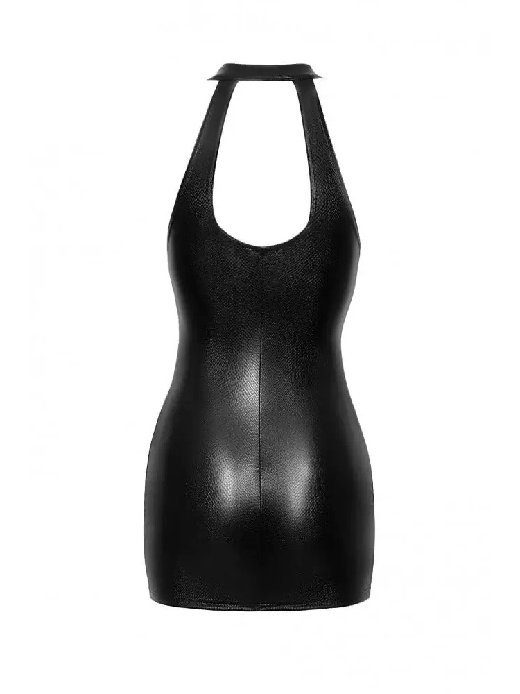 Спокуслива вінілова міні-сукня F278 Noir Handmade, з блискавкою, чорна, S NR110512 фото