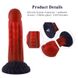 Силиконовый дилдо Hismith 8.35" Curved Silicone Dildo Red Monster Series SO9966 фото 5