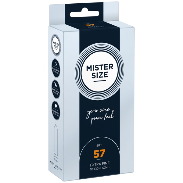 Презервативи Mister Size - pure feel - 57 (10 condoms), товщина 0,05 мм SO8045 фото