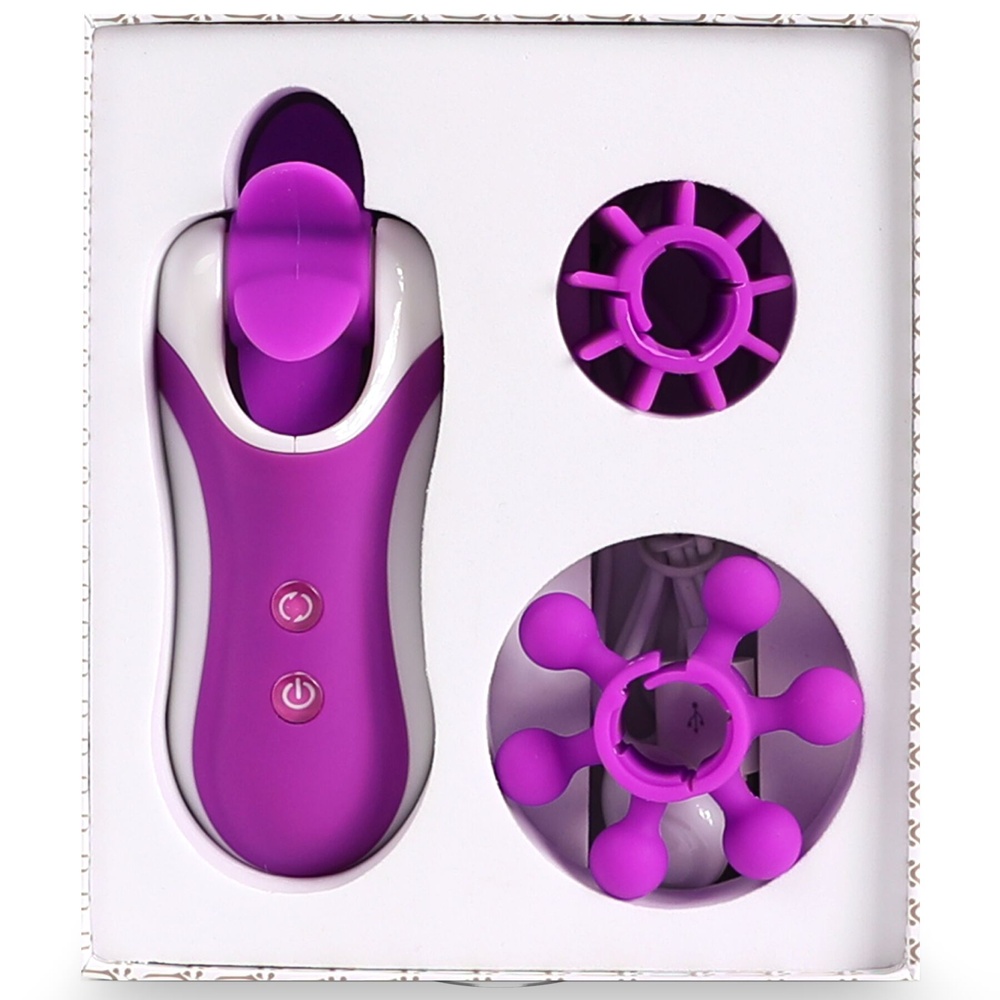 Стимулятор з імітацією оральних пестощів FeelzToys - Clitella Oral Clitoral Stimulator Purple SO5066 фото