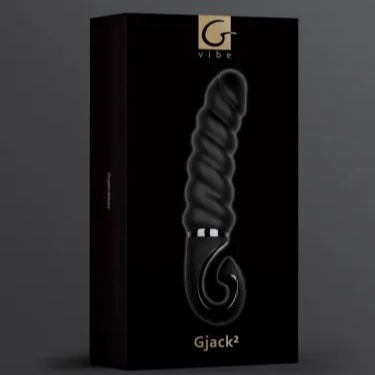 Gvibe Gjack 2 - Анатомический витой вибратор, 22х3.7 см (черный) FT10721 фото