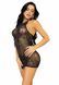 Платье-сетка со стразами Leg Avenue Rhinestone halter mini dress Black, открытая спина, one size SO7882 фото 3