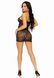 Платье-сетка со стразами Leg Avenue Rhinestone halter mini dress Black, открытая спина, one size SO7882 фото 5