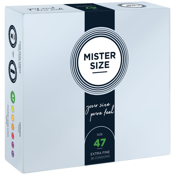 Презервативи Mister Size - pure feel - 47 (36 condoms), товщина 0,05 мм SO8049 фото