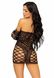 Leg Avenue 2 PC Tube dress and gloves OS Black SO7886 фото 2