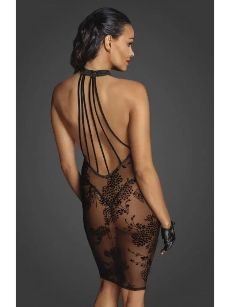 Сукня сексуальна напівпрозора F240 Noir Handmade, чорна, розмір M NR08397 фото