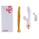 Вибратор-кролик с флоггером LOCKINK SEVANDA Whip Vibrating Massage Wand - White & Golden SX0904 фото 8