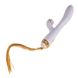 Вібратор-кролик з флогером LOCKINK SEVANDA Whip Vibrating Massage Wand - White & Golden SX0904 фото 1