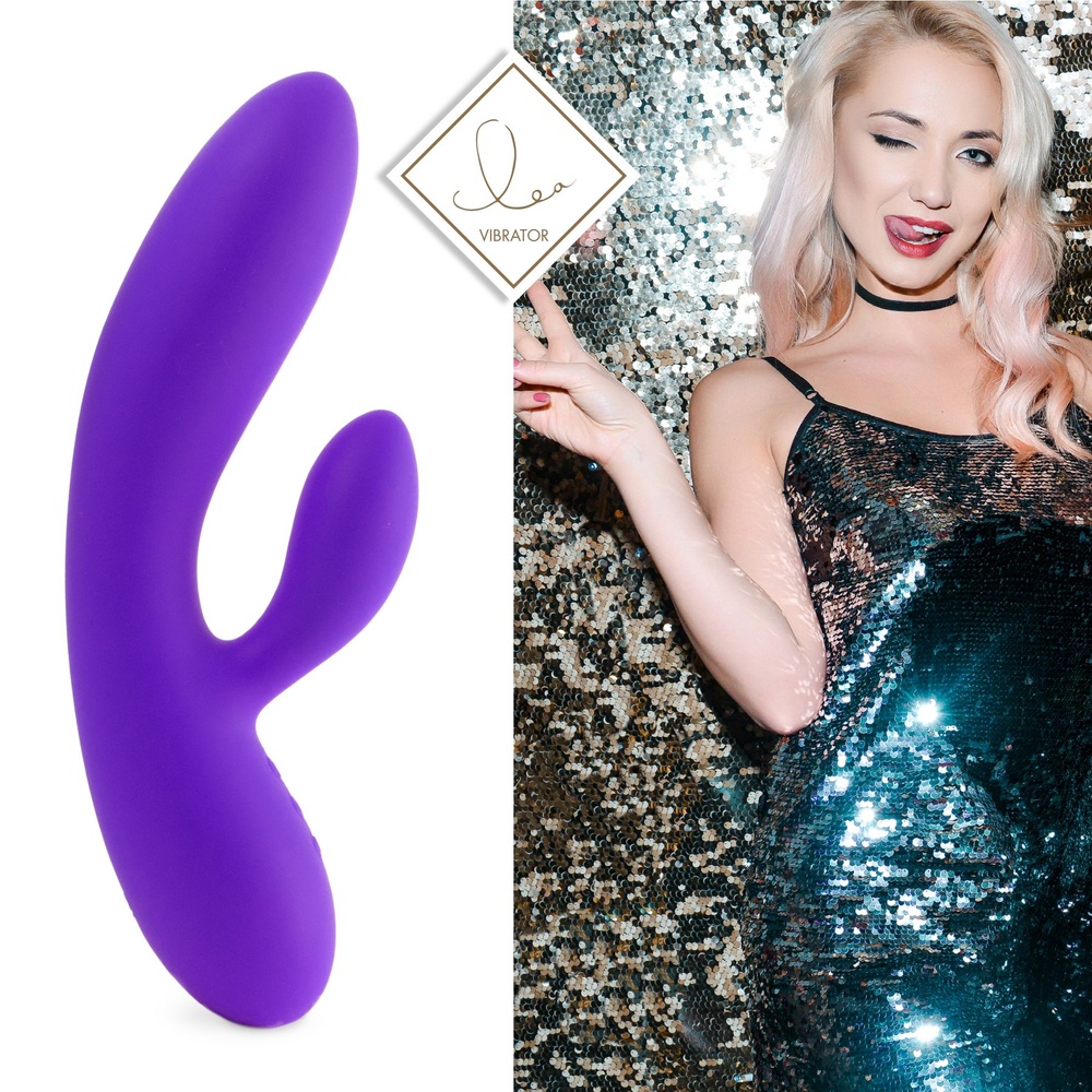 Гибкий вибратор кролик с двумя моторами FeelzToys Lea Rabbit Vibrator Medium Purple SO4431 фото