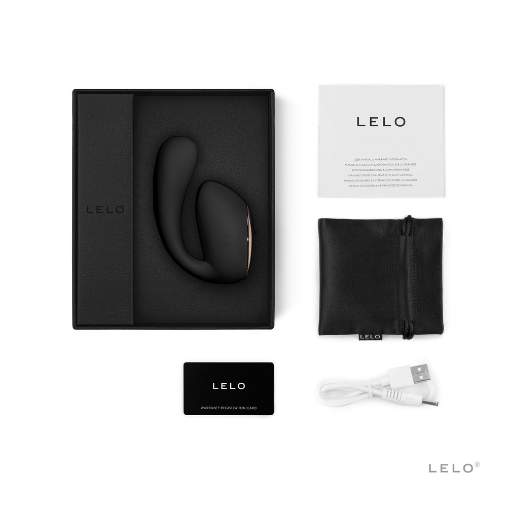 Смарт-вібратор LELO Ida Wave Black, вагінально-кліторальний, технологія WaveMotion, 2 мотори SO8076 фото