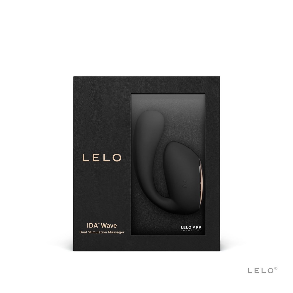 Смарт-вібратор LELO Ida Wave Black, вагінально-кліторальний, технологія WaveMotion, 2 мотори SO8076 фото