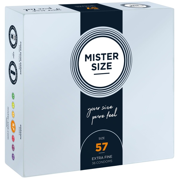 Презервативи Mister Size - pure feel - 57 (36 condoms), товщина 0,05 мм SO8052 фото