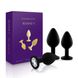 Набор анальных пробок с кристаллом Rianne S: Booty Plug Set Black, диаметр 2,7см, 3,5см, 4,1см SO3889 фото 1