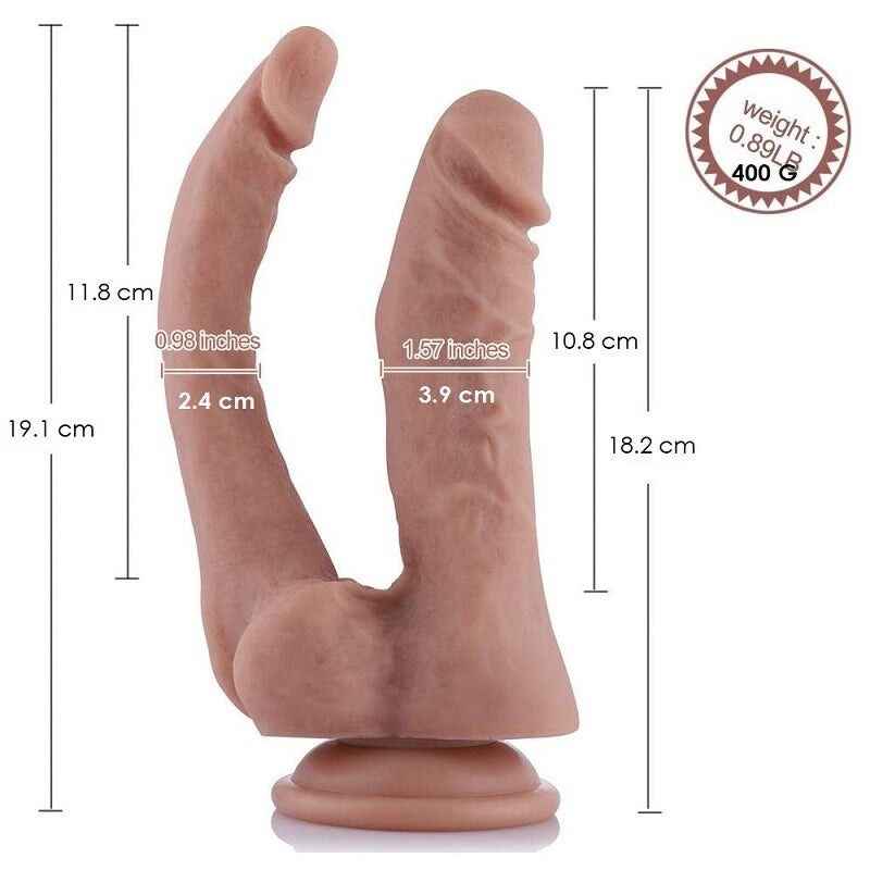 Подвійний фалоімітатор Hismith 9.8" Double Penetrator Silicone Dildo SO9959 фото