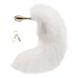 Металева анальна пробка Лисячий хвіст LOCKINK SEVANDA White Fox-Tail Anal Rose-shape Plug SX0866 фото 4