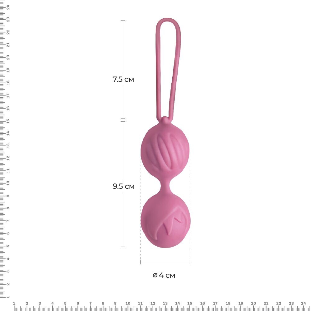 Вагінальні кульки Adrien Lastic Geisha Lastic Balls BIG Pink (L), діаметр 4 см, вага 90 гр AD40301 фото