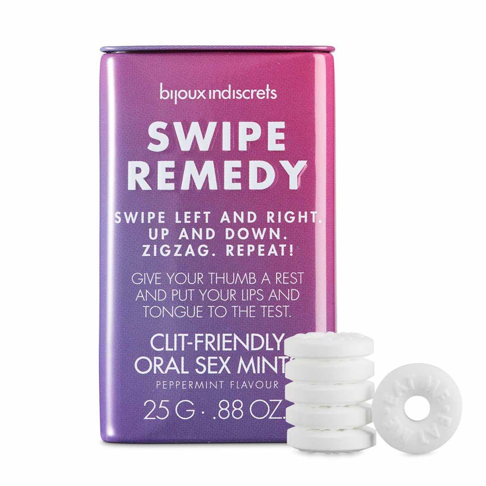 М'ятні цукерки Bijoux Indiscrets Swipe Remedy – clitherapy oral sex mints без цукру SO5911 фото