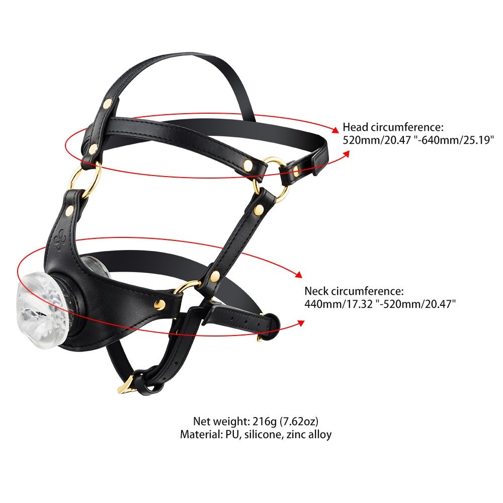 Маска-збруя для орального сексу LOCKINK SEVANDA Blowjob Head Harness SX0911 фото