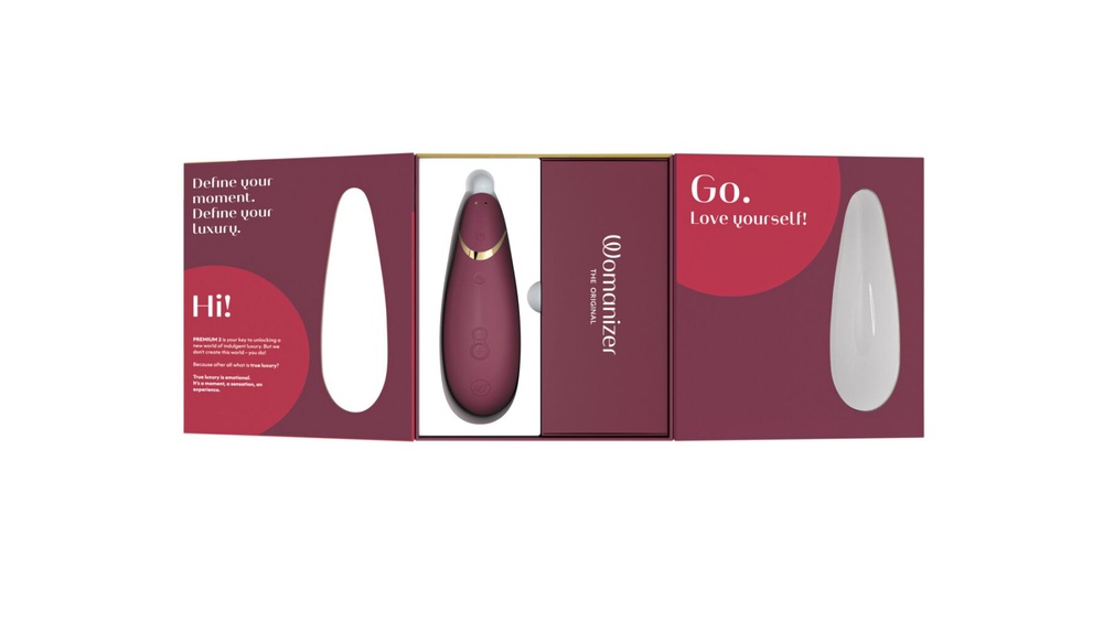 Вакуумный клиторальный стимулятор Womanizer Premium 2 - Bordeaux, функции Autopilot и Smart Silence SO8750 фото