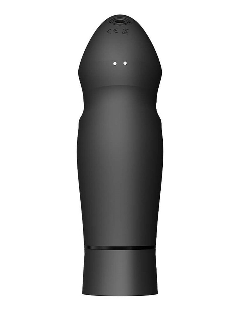 Компактна смарт секс-машина Zalo – Sesh Obsidian Black, 2 насадки, пульт ДК, кристал Swarovski SO9556 фото