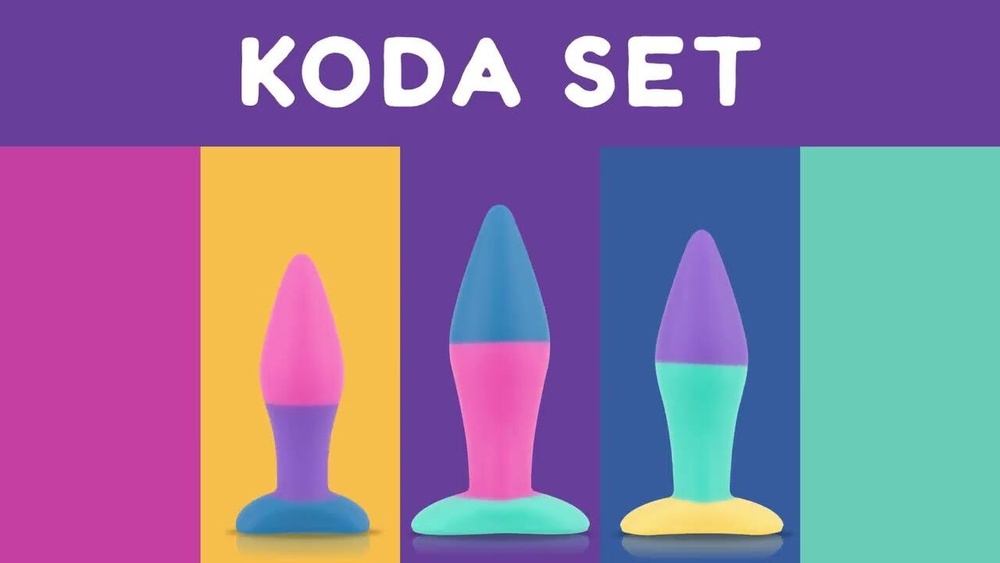 Набір анальних пробок PMV20 Koda – Butt Plug Set, діаметр 2,9 см, 3,9 см, 5 см SO8897 фото